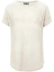 Pullover aus 100% Leinen 1/2 Arm Peter Hahn weiss