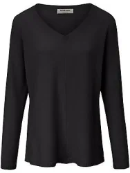 V-Pullover aus 100% Premium-Kaschmir Peter Hahn schwarz