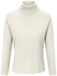 Rollkragen-Pullover aus 100% Schurwolle-Merino Peter Hahn weiss
