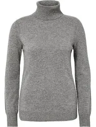 Rollkragen-Pullover aus 100% Premium-Kaschmir Peter Hahn grau