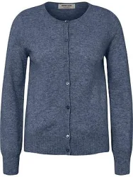 Strickjacke aus 100% Premium-Kaschmir Peter Hahn blau