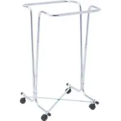 Müllsackträger Mottez, für Müllsäcke mit Volumen 100/110 l, fahrbar, B 450 x T 460 x H 790 mm, Stahlrohr verzinkt, verzinkt