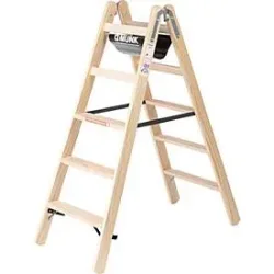 MUNK Günzburger Steigtechnik 033810 Holz Stufen-Stehleiter 9.2 kg