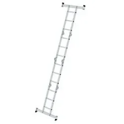 MUNK Günzburger Steigtechnik 031322 Aluminium Sprossen-Vielzweckleiter Arbeitshöhe (max.): 4.80 cm 19 kg