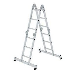 Vielzweckleiter 4-teilig mit nivello®-Traverse 4x3 Sprossen
