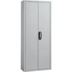 Magazinschrank, 1690 mm hoch, 11 Böden, o. Kästen, mit Türen, hellsilber