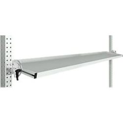 Manuflex Neigbare Ablagekonsole, für Reihe Universal oder Profi, Nutztiefe 345 mm, für Tischbreite 1750 mm, lichtgrau