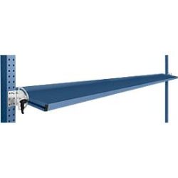 Manuflex Neigbare Ablagekonsole, für Reihe Universal oder Profi, Nutztiefe 345 mm, für Tischbreite 2000 mm, brillantblau