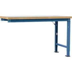 Manuflex Anbauwerkbank Profi Spezial, Tischplatte Kunststoff, 1500 x 700 mm, brillantblau
