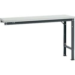 Manuflex Ansatztisch UNIVERSAL Spezial, 1500 x 800 mm, Kunststoff lichtgrau, anthrazit