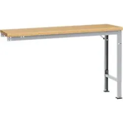 Manuflex Ansatztisch UNIVERSAL Spezial, 1500 x 800 mm, Multiplex natur, alusilber