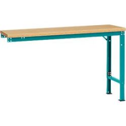Manuflex Ansatztisch UNIVERSAL Spezial, 1500 x 800 mm, Multiplex natur, wasserblau