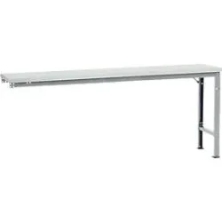 Manuflex Ansatztisch UNIVERSAL Spezial, 2000 x 800 mm, Kunststoff lichtgrau, alusilber
