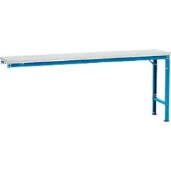 Manuflex Ansatztisch UNIVERSAL Spezial, 2000 x 800 mm, Melamin lichtgrau, lichtblau