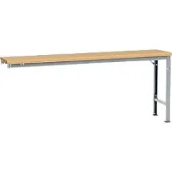 Manuflex Ansatztisch UNIVERSAL Spezial, 2000 x 800 mm, Multiplex natur, alusilber