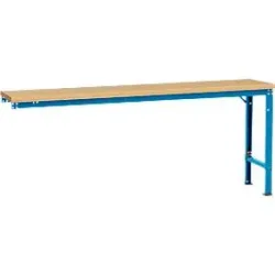 Manuflex Ansatztisch UNIVERSAL Spezial, 2000 x 800 mm, Multiplex natur, lichtblau