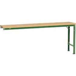 Manuflex Ansatztisch UNIVERSAL Spezial, 2000 x 800 mm, Multiplex natur, resedagrün