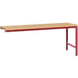 Manuflex Ansatztisch UNIVERSAL Spezial, Tischplatte Multiplex, 2000x1000, rubinrot