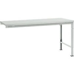 Manuflex Ansatztisch UNIVERSAL Spezial, Tischplatte Melamin, 1750x1000, lichtgrau