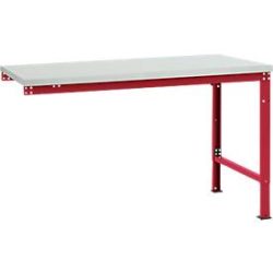 Manuflex Ansatztisch UNIVERSAL Spezial, Tischplatte Kunststoff, 1500x1000, rubinrot