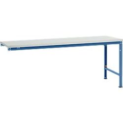 Manuflex Ansatztisch UNIVERSAL Spezial, Tischplatte Kunststoff, 2000x1000, brillantblau