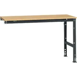 Manuflex Ansatztisch UNIVERSAL Standard, 1500 x 800 mm, Multiplex natur, anthrazit