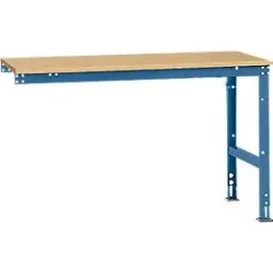 Manuflex Ansatztisch UNIVERSAL Standard, 1500 x 800 mm, Multiplex natur, brillantblau