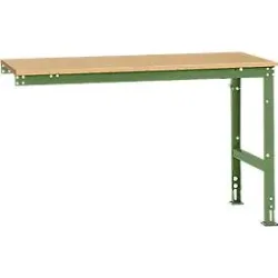 Manuflex Ansatztisch UNIVERSAL Standard, 1500 x 800 mm, Multiplex natur, resedagrün