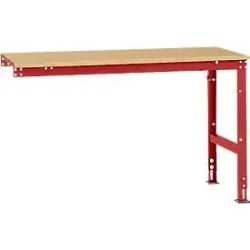 Manuflex Ansatztisch UNIVERSAL Standard, 1500 x 800 mm, Multiplex natur, rubinrot