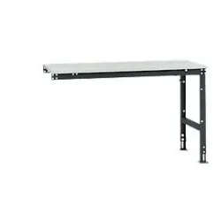 Manuflex Ansatztisch UNIVERSAL Standard, 1500 x 800 mm, Kunststoff lichtgrau, anthrazit