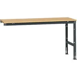 Manuflex Ansatztisch UNIVERSAL Standard, 1750 x 800 mm, Multiplex natur, anthrazit