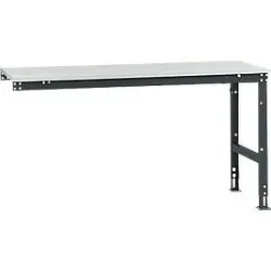 Manuflex Ansatztisch UNIVERSAL Standard, 1750 x 800 mm, Kunststoff lichtgrau, anthrazit