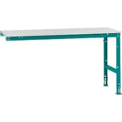 Manuflex Ansatztisch UNIVERSAL Standard, 1750 x 800 mm, Kunststoff lichtgrau, wasserblau