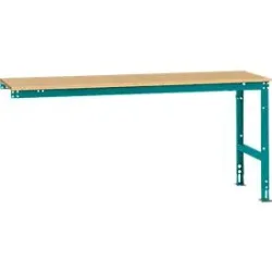 Manuflex Ansatztisch UNIVERSAL Standard, 2000 x 800 mm, Multiplex natur, wasserblau