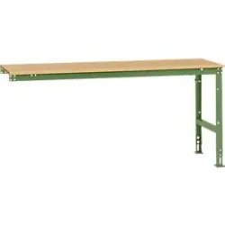 Manuflex Ansatztisch UNIVERSAL Standard, 2000 x 800 mm, Multiplex natur, resedagrün