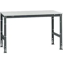 Manuflex Arbeitstisch UNIVERSAL Standard, 1500 x 1000 mm, Kunststoff lichtgrau, anthrazit