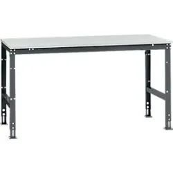 Manuflex Arbeitstisch UNIVERSAL Standard, 1750 x 1000 mm, Kunststoff lichtgrau, anthrazit