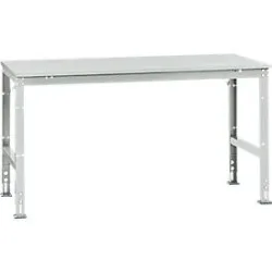 Manuflex Arbeitstisch UNIVERSAL Standard, 1750 x 1000 mm, Melamin lichtgrau, lichtgrau
