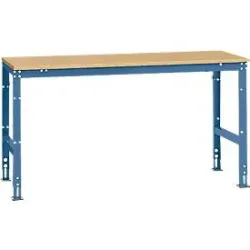 Manuflex Grundtisch UNIVERSAL Standard, Tischplatte Multiplex, 1750x800, brillantblau