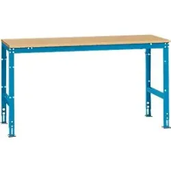 Manuflex Grundtisch UNIVERSAL Standard, Tischplatte Multiplex, 1750x800, lichtblau