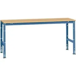 Manuflex Grundtisch UNIVERSAL Standard, Tischplatte Multiplex, 2000x800, brillantblau
