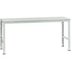 Manuflex Grundtisch UNIVERSAL Standard, Tischplatte Kunststoff, 2000x800, lichtgrau