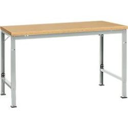 Manuflex Grundtisch UNIVERSAL Spezial, 1500 x 1000 mm, Multiplex natur, lichtgrau