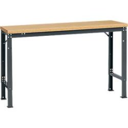 Manuflex Grundtisch UNIVERSAL Spezial, 1500 x 800 mm, Multiplex natur, anthrazit