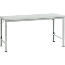 Manuflex Grundtisch UNIVERSAL Spezial, 1750 x 1000 mm, Kunststoff lichtgrau, lichtgrau