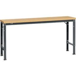 Manuflex Grundtisch UNIVERSAL Spezial, 1750 x 800 mm, Multiplex natur, anthrazit