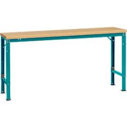 Manuflex Grundtisch UNIVERSAL Spezial, 1750 x 800 mm, Multiplex natur, wasserblau