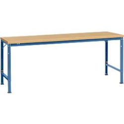 Manuflex Grundtisch UNIVERSAL Spezial, 2000 x 1000 mm, Multiplex natur, brillantblau