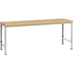 Manuflex Grundtisch UNIVERSAL Spezial, 2000 x 1000 mm, Multiplex natur, lichtgrau
