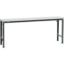 Manuflex Grundtisch UNIVERSAL Spezial, 2000 x 800 mm, Kunststoff lichtgrau, anthrazit